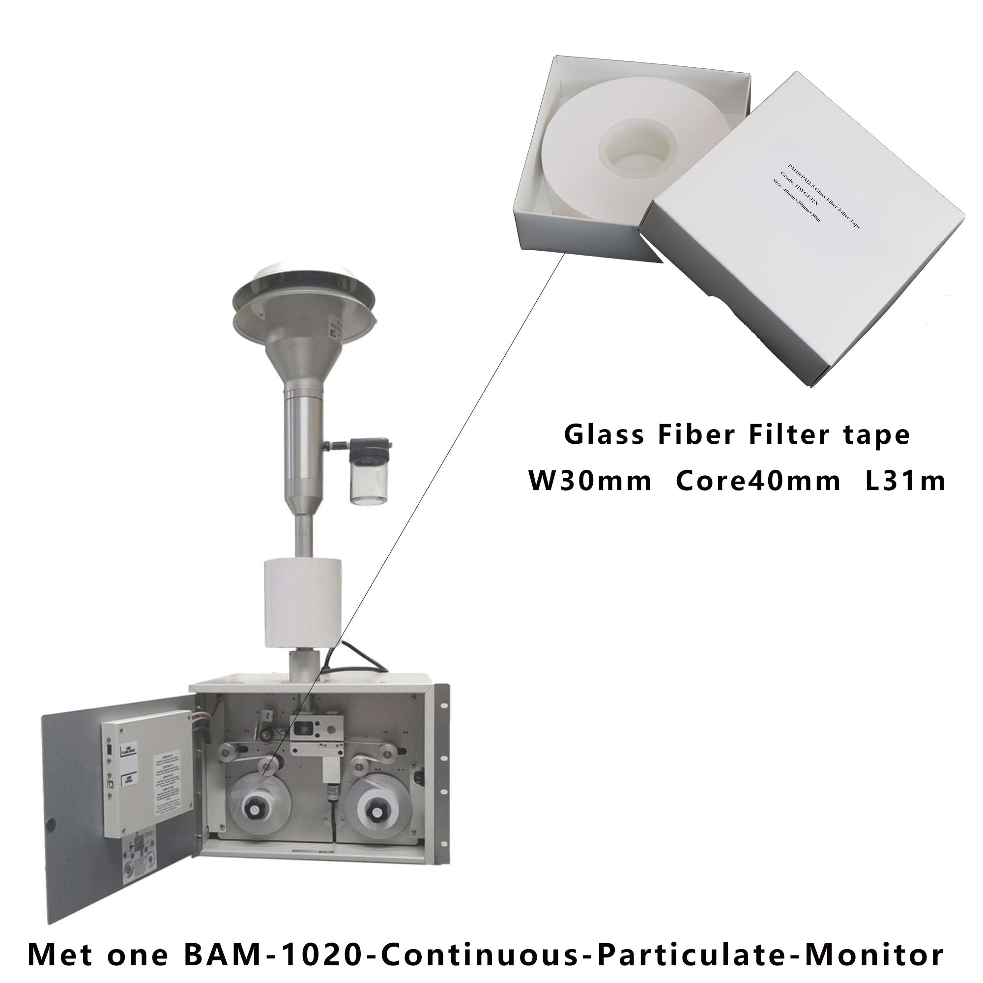 BAM Glass Fiber Filter Tape Roll for Met One BAM-1020