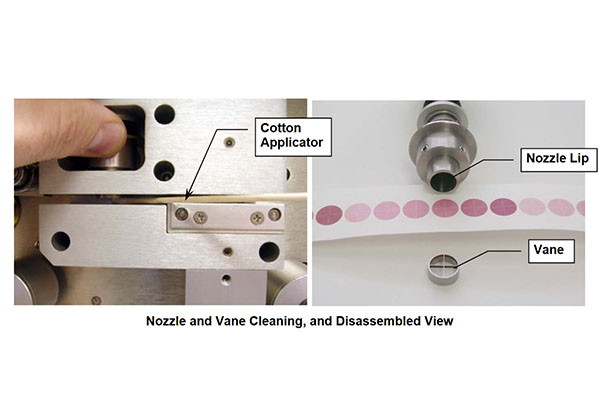 Nozzle and Vane Cleaning and Disassembled View showing detailed component breakdown and maintenance access points