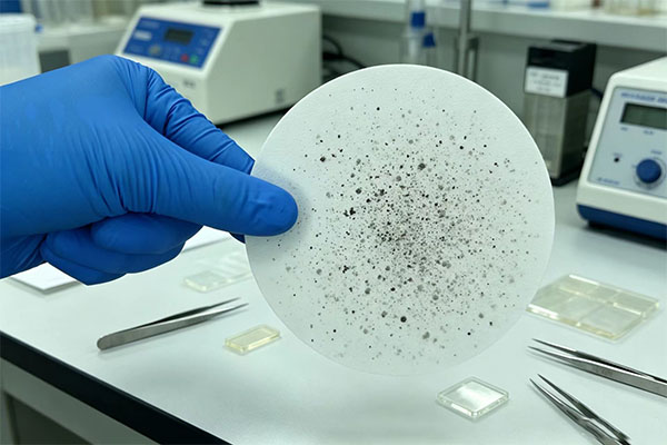 Glass microfiber filter with efficient particulate retention showcasing fine filtration capabilities for precise particle capture and analysis in critical laboratory testing