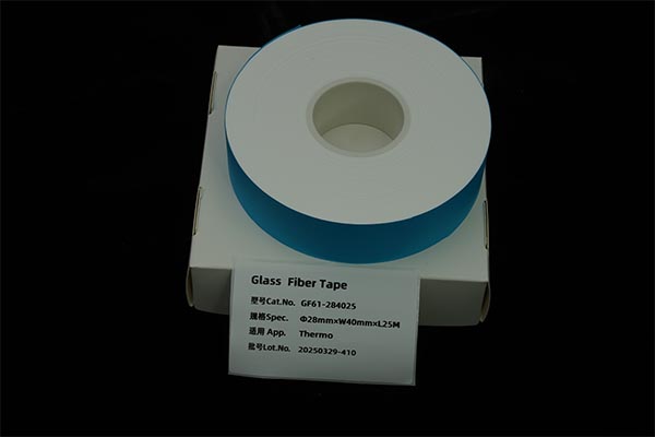 Fibreglass tape for particulate monitors